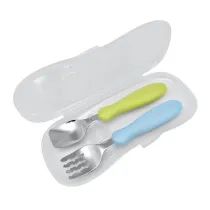 edisonMAMA Sztu�ce z etui kiwi/sky 2 el.