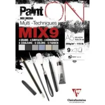 Clairefontaine Blok A5 papier�w mix9 250g 27ark