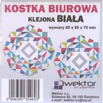 KOSTKA BIA�A KLEJONA 85X85 70 WEKTOR