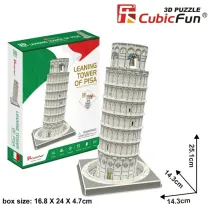 Puzzle 3D 27 el. Krzywa Wiea w Pizie Cubic Fun