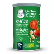 Gerber Organic Chrupki pszenno-owsiane pomidor marchewka dla niemowlt po 10 miesicu 35 g Bio