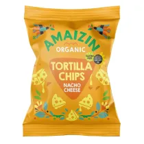 Amaizin Chipsy tortilla kukurydziane serowe bezglutenowe (uszkodzone opakowanie) 150 g Bio