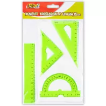Penmate Kolori Komplet krelarski z linijk 15 cm 4 elementy