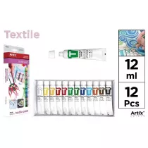 Mp Main Paper Farba do tekstyliw 12 tubek