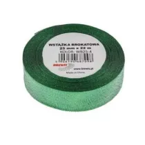 Brewis Wst��ka brokatowa zielona 25mm x 22m