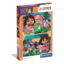 Puzzle 2x20 el. SuperColor. Dora Clementoni