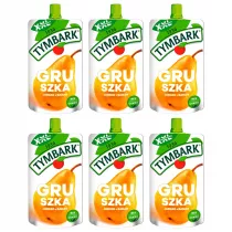 Tymbark Mus 100% gruszka jabko banan Zestaw 6 x 200 g