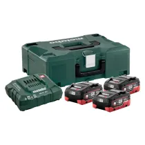 Metabo Zestaw akumulator�w 3 x 5.5ah lihd + �adowarka asc 30-36 v + walizka metaloc