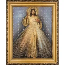Obraz Haftowany Jezus Mi�osierny 22x27,5cm