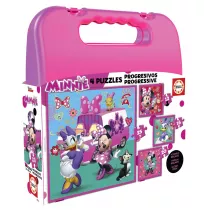 Puzzle w walizce 4w1 Myszka Minnie, Daisy Educa