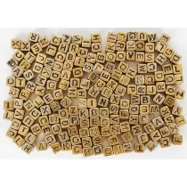 Fandy Koraliki ABC Zote literki 6 mm
