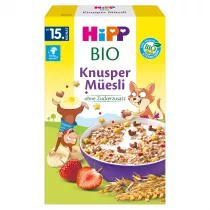 Hipp Chrupice musli z bananami i truskawkami od 15. miesica 200 g Bio