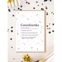 Karnet Urodziny - czterdziestka