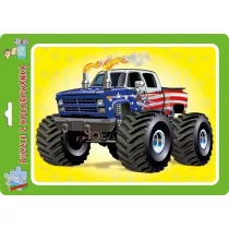 Puzzle w ramce z kolorowank�. Monster truck MD Creative