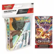 Pokemon TCG: Scarlet & Violet - Mini Portfolio na 60 kart + booster Q4 Obsidian Flames