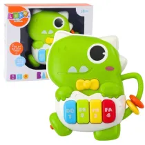 Mini pianinko Dinozaur zielony wiato dwik