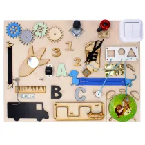 Tablica manipulacyjna drewniana 37x49 natutal 09 TOYS MT09 TOYS 3Toysm