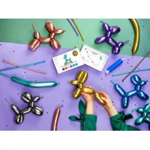 PartyDeco Balony modeliny Glossy z pompk� 130 cm 30 szt.