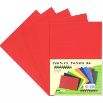 Penword Tektura A4 falista czerwona 5 szt.