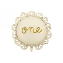 PartyDeco Balon foliowy pastylka z falbank� One 51,5x51,5cm