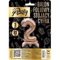Balon foliowy stojcy 2 rose gold 81cm