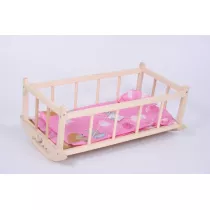 Ko�yska drewniana 52x34x22 z po�ciel� we wzory MALIMAS 154248