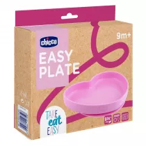 Chicco Talerz silikonowy serce 9m+ roowy