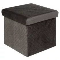 5five Simply Smart Pufa Luna Velvet Grey 31x31 cm