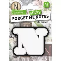 If Forget me sticky. Notes kart samoprzylepne litera N