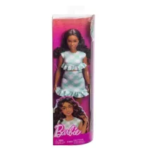 Barbie Fashionistas Lalka Sukienka zielona kratka Mattel