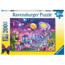 Puzzle 200 el. Kosmiczne miasto Ravensburger