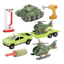 Samoch�d do monta�u z przyczep� i helikopterem Maksik