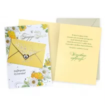Kukartka Karnet DK-1183 Og�lne �yczenia  kwiaty, koperta