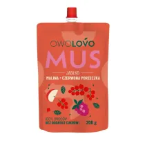 Owolovo Mus owocowy Trio Jabko - Malina - Czerwona porzeczka 200 g