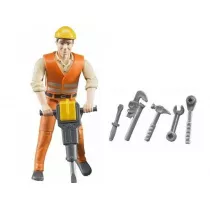 Figurka robotnika z akcesoriami