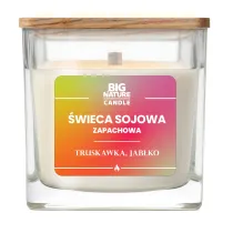Big Nature �wieca sojowa o zapachu Truskawka i Jab�ko 220 g