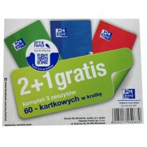 Oxford Zeszyt A5 Esse (2+1 gratis) kratka 60 kartek 3 szt.