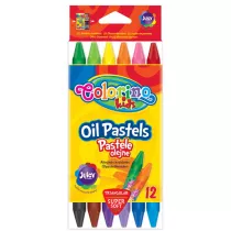 Patio Pastele olejne Colorino Kids trjktne 12 szt.