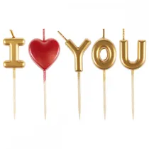 Arpex �wieczki pikery I Love You 5 szt.