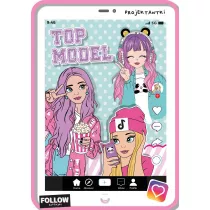 Top model - kolorowanka z naklejkami