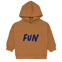 Lassig Bluza z kapturem z baweny organicznej GOTS Little Gang Fun caramel 1-2 l.