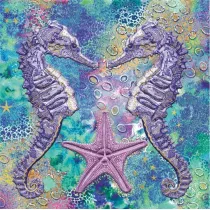 Museums & Galleries Karnet kwadrat z kopert� DNA Seahorses