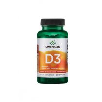 Swanson, Usa Witamina D-3 1000IU - suplement diety 250 kaps.