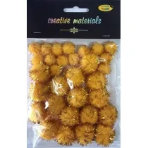 Galeria Hobby Pompony glitter z�ote 15x25mm 30 szt.