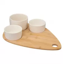 Secret de Gourmet Zestaw 4 miseczek na tacy Teardrop White