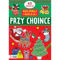 Przy choince. Koloruj i naklejaj
