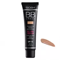 Gosh BB Cream Foundation Primer Moisturizer All In One SPF15 krem baza podkad 3w1 03 Warm Beige 30 ml
