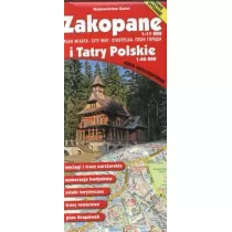 Zakopane. Plan miasta 1:11 000 i Tatry Polskie 1:40 000 (wodoodporny)