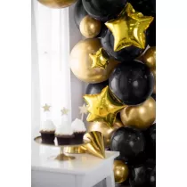 PartyDeco Balony foliowe Gwiazdka 12cm z�oty 25 sztuk