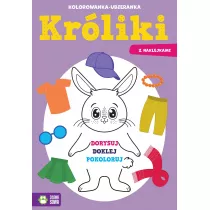 Kolorowanka-ubieranka. Krliki